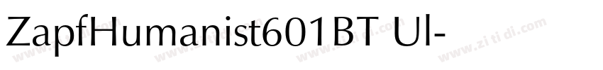 ZapfHumanist601BT Ul字体转换